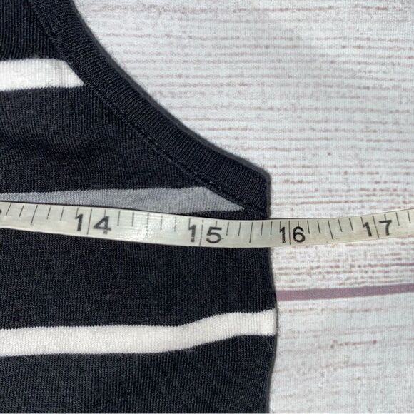 Forever 21 tank top stripe dress black white & grey sz large - Picture 6 of 9